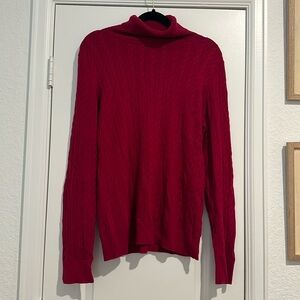Burgundy turtle neck